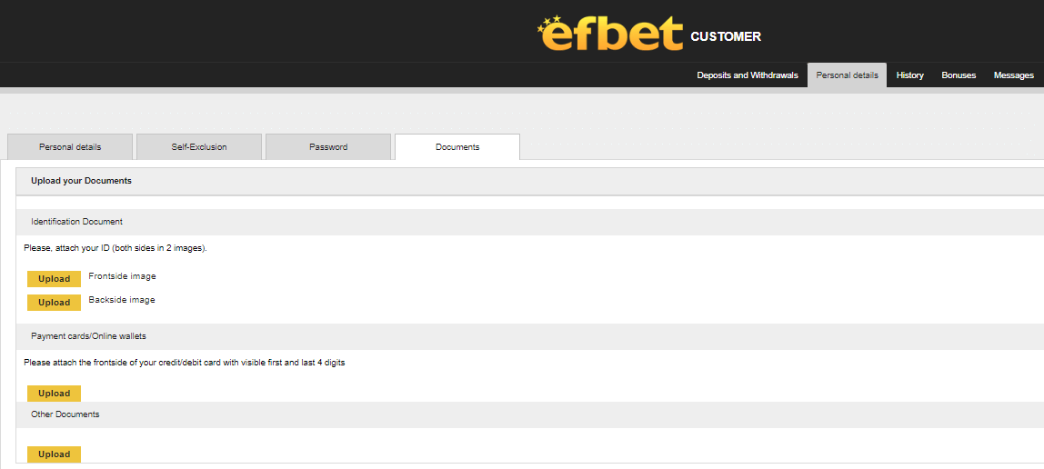 Личный кабинет Efbet Личный кабинет Efbet