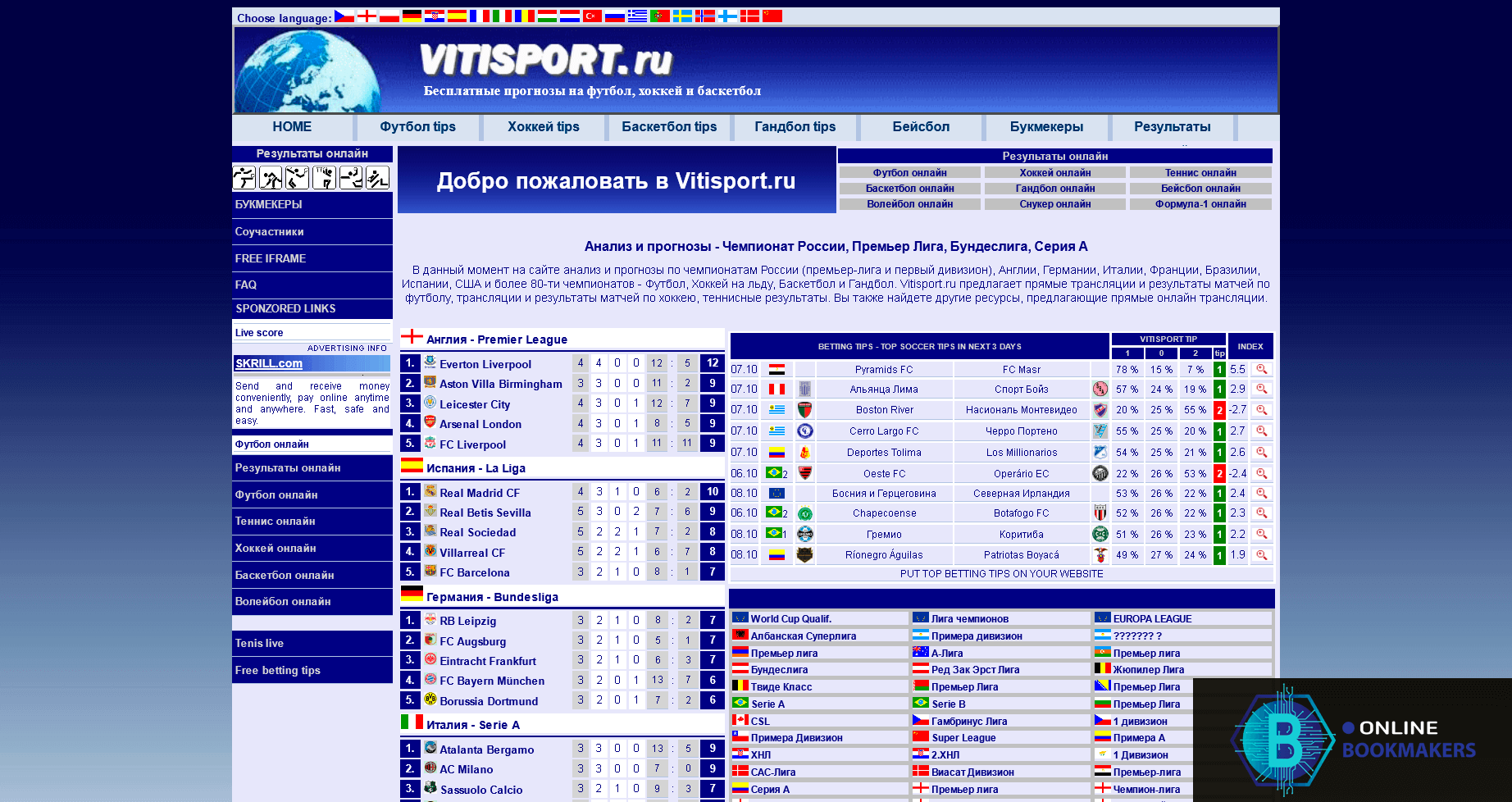 главная страница сайта vitisport.ru